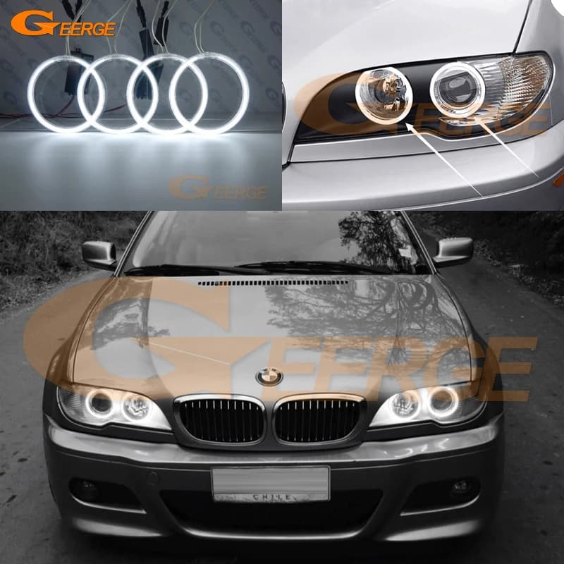 Anneaux Halo yeux d'ange CCFL Ultra brillants, pour BMW série 3 E46 coupé Cabrio Convertible LCI Facelift 2004 2005 2006