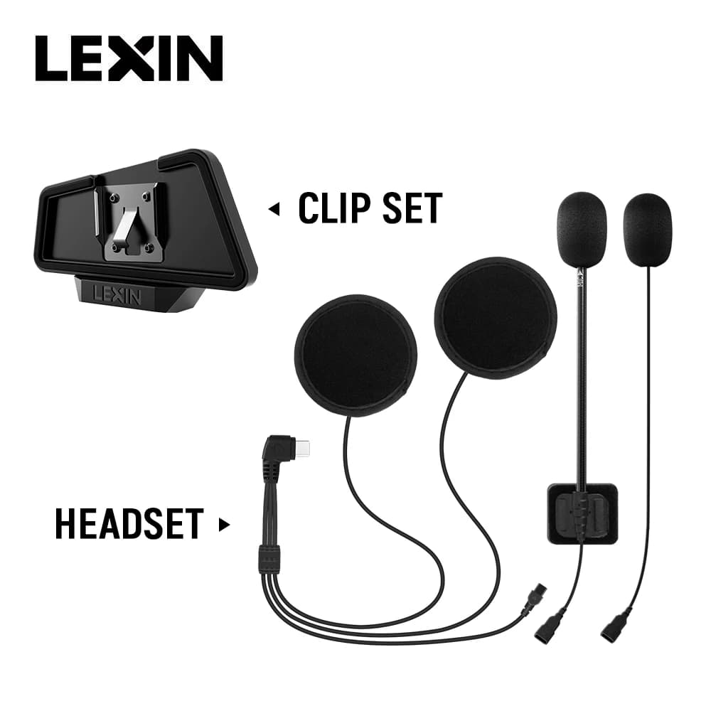 Lexin marque Moto interphone casque et clip métallique accessoires pour lx-b4fm Pro Bluetooth casque interphone prise