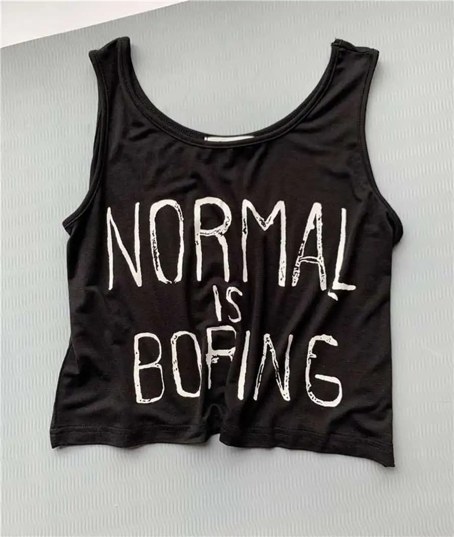 Haut court sans manches pour femmes, 150KG, grande taille 3xl, débardeur femme, humoristique, Harajuku avec lettres