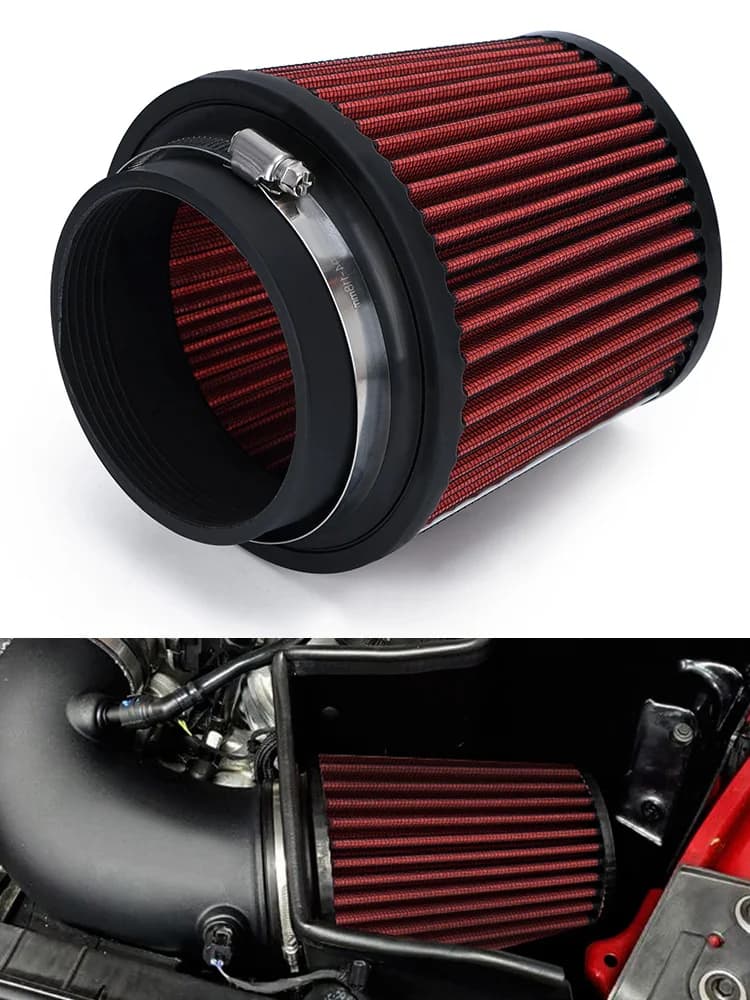 Filtre à air universel pour voiture, entrée à haut débit, filtre d'admission d'air froid, tuyau de nettoyage pour scooter modifié, modification, 4 po, 4.5 po