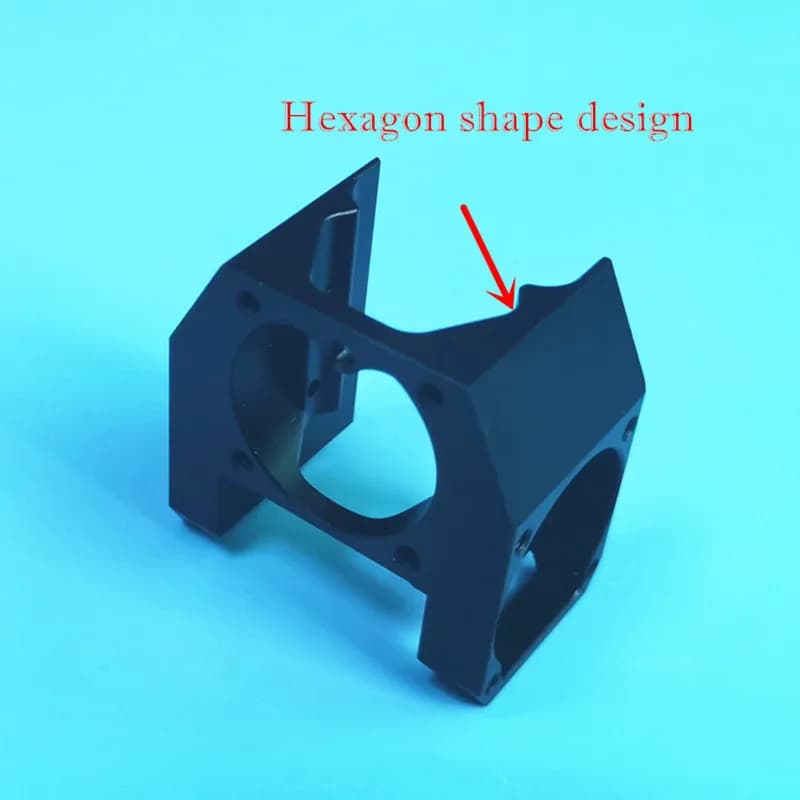 Support de dissipateur thermique hexagonal E3D V6S, conduit de ventilateur super refroidissant, utilisé avec 3 ventilateurs de refroidissement 3010 - Pièces d'imprimante 3D