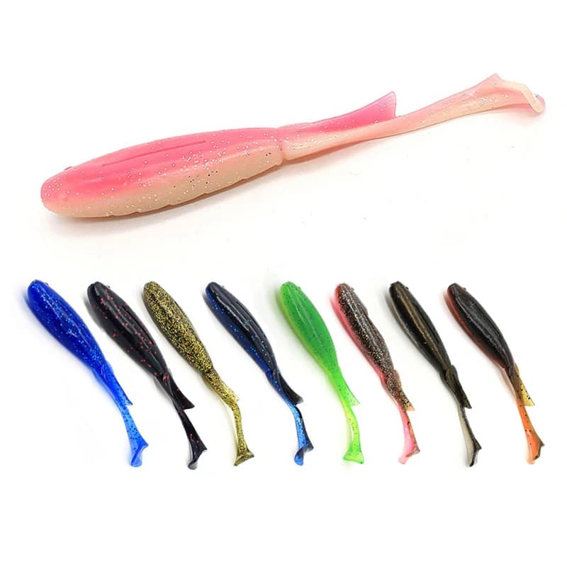 Chinook-Leurre souple en silicone pour la pêche au ver, appât Él, Wobblers, 80mm, 120mm, 10 pièces, 5 pièces