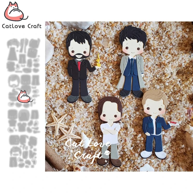 Catlove – matrices de découpe en métal, personnages de série TV, pochoir de Scrapbooking, découpe de cartes, bricolage, gaufrage artisanal, nouvelles matrices pour 2021