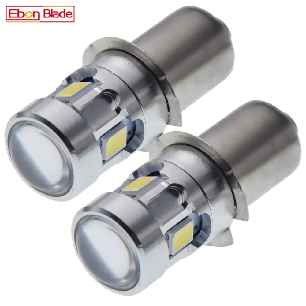Lampe de remplacement chaude/blanche pour Maglite P13.5S, 2 pièces, ampoule LED 3V 4.5V 6V 9V 12V 18V, lampe torche de vélo de travail