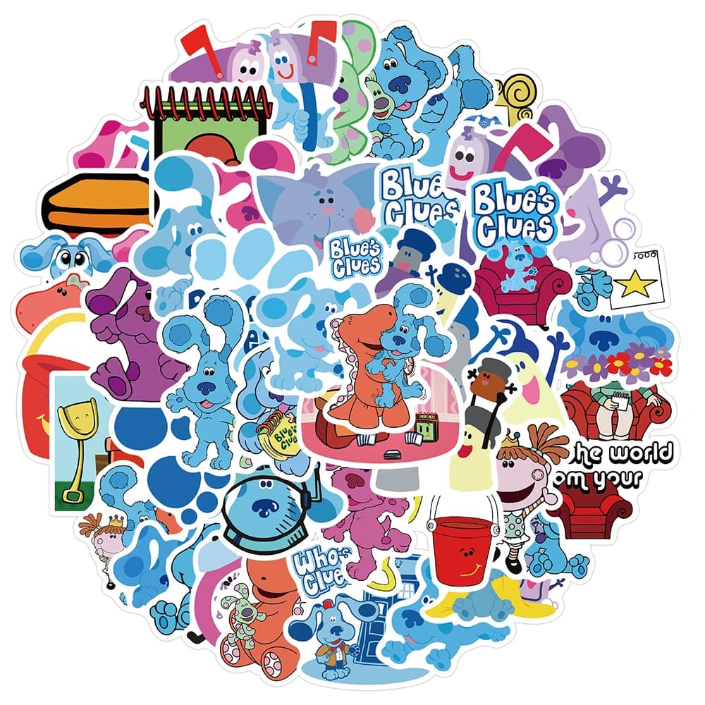 10/30/50pcs piquets bleus mignon dessin animé animaux autocollants décalcomanie enfants jouet bricolage ordinateur portable guitare bagages vélo étanche Anime autocollant