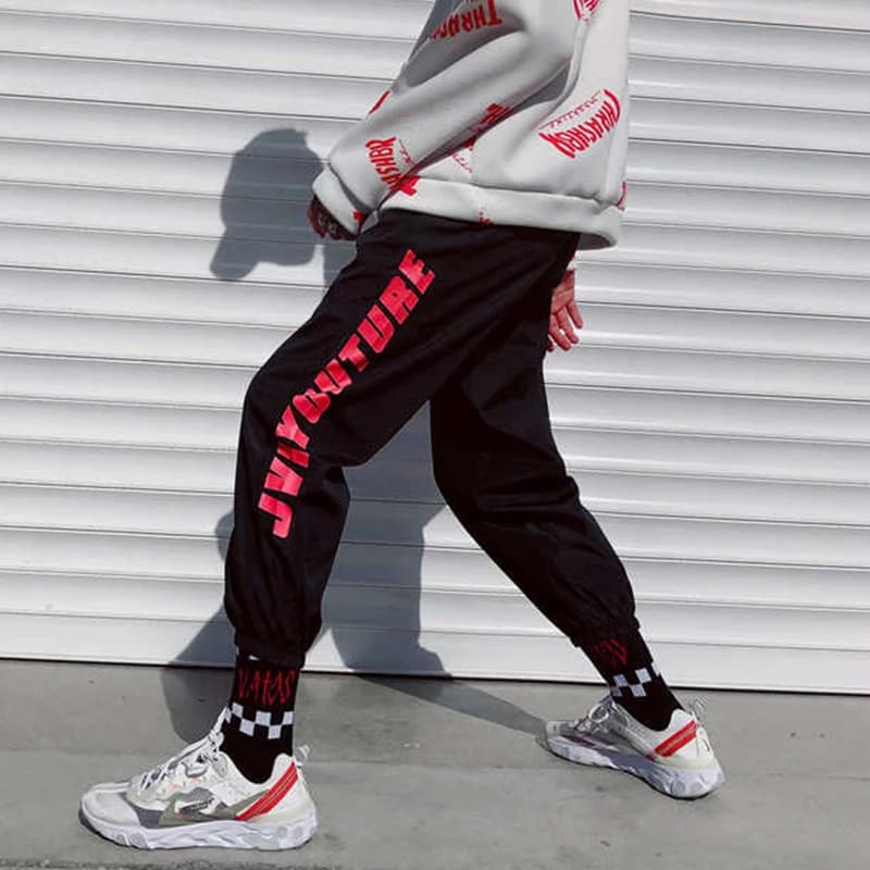 Nouveau pantalon harem hip-hop 2026 pour femme, taille haute, mode, jogging décontracté noir