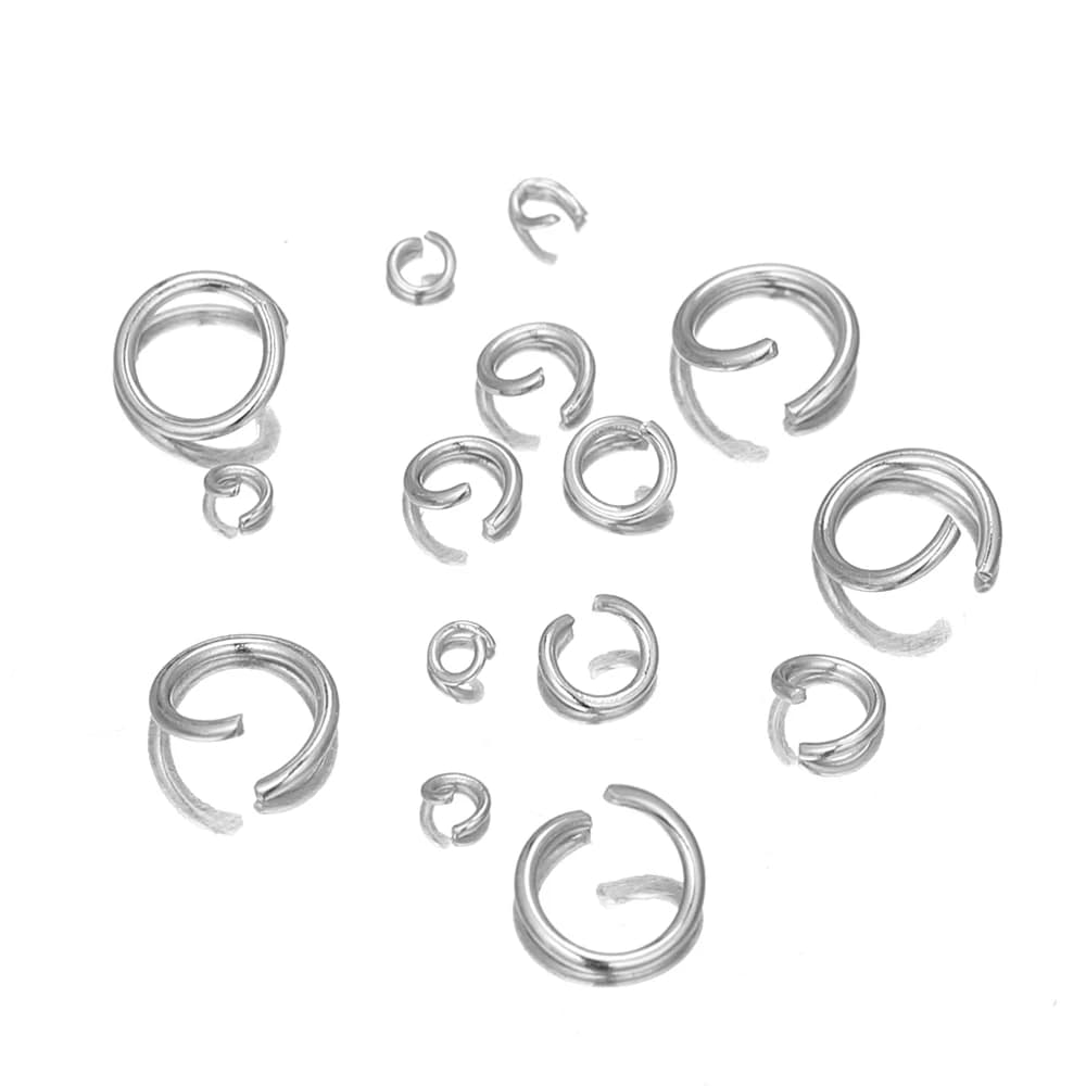 Anneaux ouverts en acier inoxydable, 200 pièces, connecteurs d'anneaux de saut pour la fabrication de bijoux, Accessoires de collier, 4mm 5mm 6mm 7mm 8mm