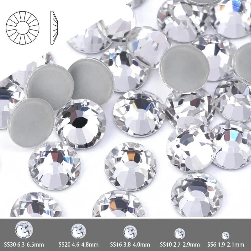 Hotfix Strass cristal clair AB Flatback fer sur Strass pierres correcteurs à chaud Strass pour couture décorations vêtements perles