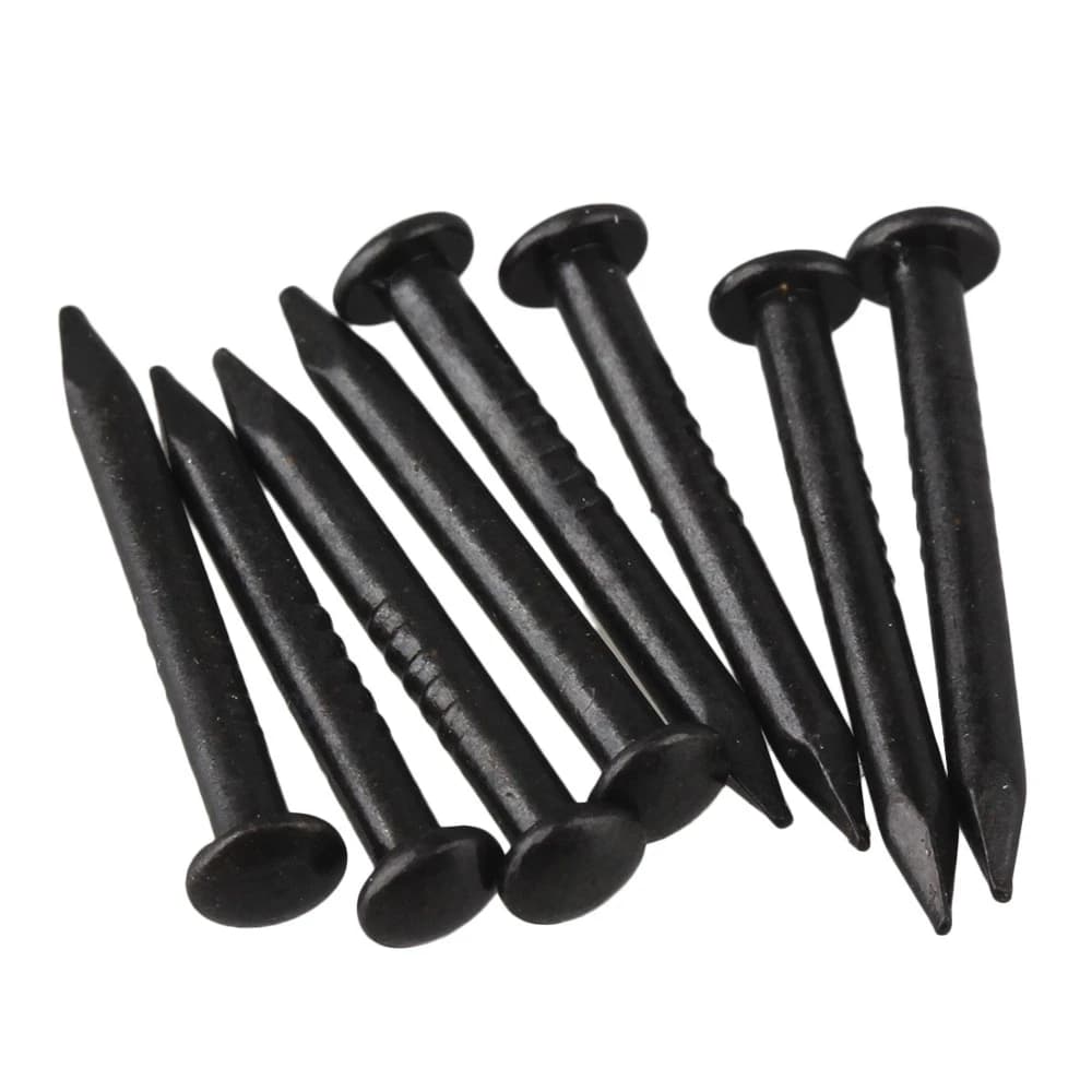 Vis à toiture en cuivre antique noir à tête ronde, 8-21mm, N64.Lot de 50
