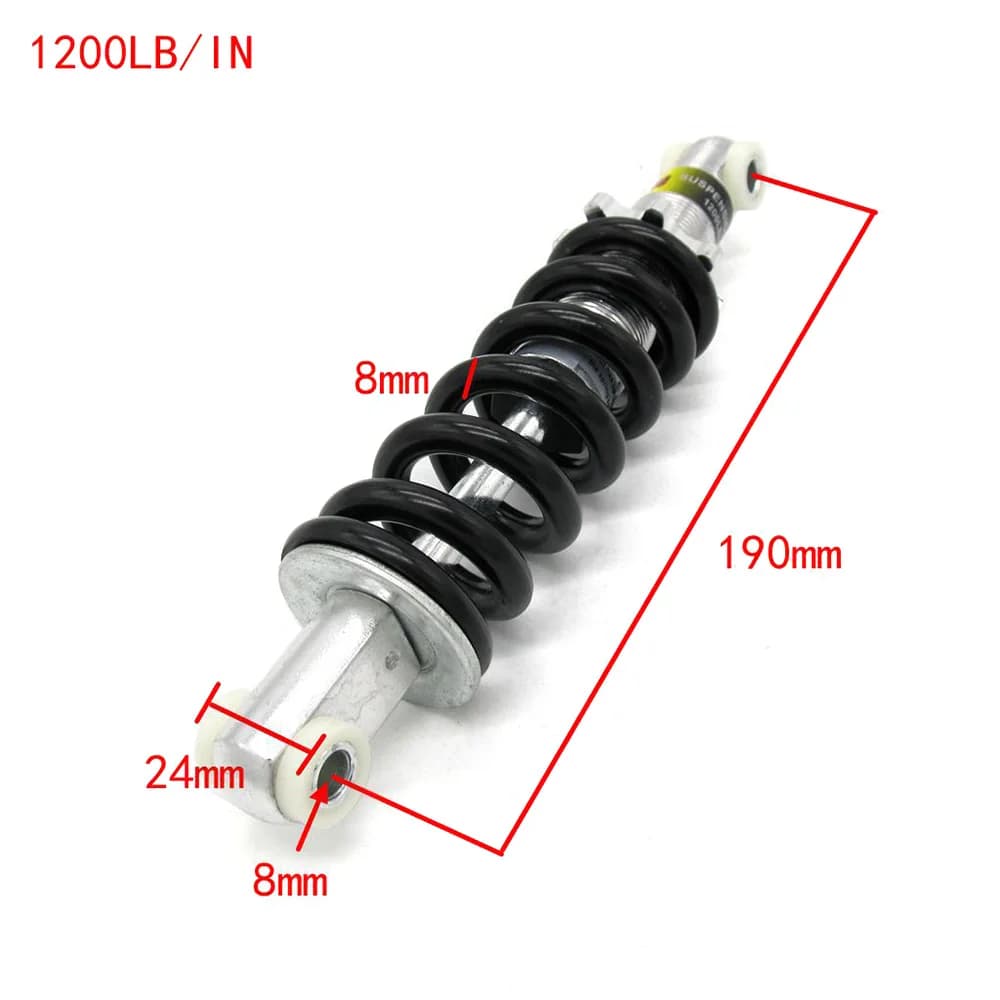 Choc de Suspension arrière pour Mini Scooter électrique, 90 100 125 150 170mm 750LB 1200LB, pour 47cc 49CC Super Minimoto ATV, vélo de poche