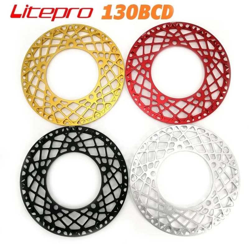 Litepro – roue à chaîne pour vélo pliant 130BCD, en alliage d'aluminium CNC avec couvercle de protection pour plateau, 53T 56T 58T