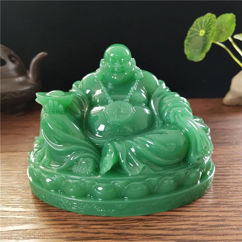 Statue de bouddha chinois Feng Shui qui rit, ornements en pierre artificiels diversifiés, grande sculpture de bouddha Maitreya, figurAuckland, décoration de la maison