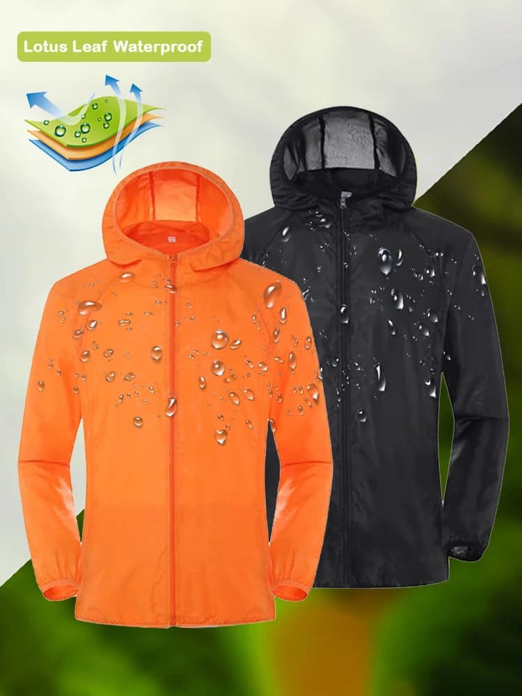 LNGXO veste randonnée homme et femme,coupe vent imperméable à séchage rapide unisexe,Camping Pêche Escalade Running Voyage blousons résistante anti UV,manteau sport légère avec protection solaire avec