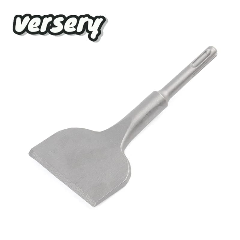 Versery 1PC SDS PLUS Burin à marteau électrique à queue ronde, burin à carrelage, burin à béton mural, burin à percussion, burin à élargir les angles