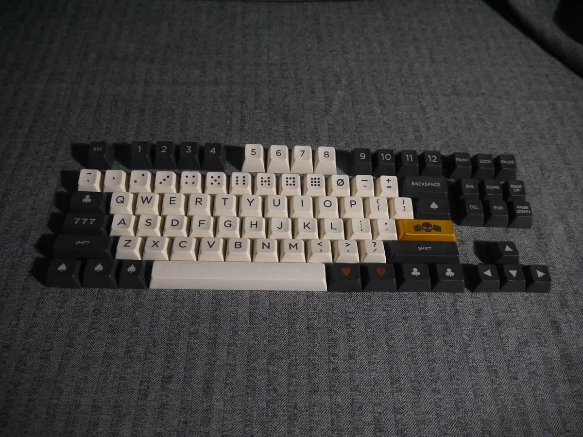 Jeu de capuchons de clavier en plastique abs, pour clavier mécanique, beige, gris, cyan gh60, xd64, xd84, xd96, 87, 104