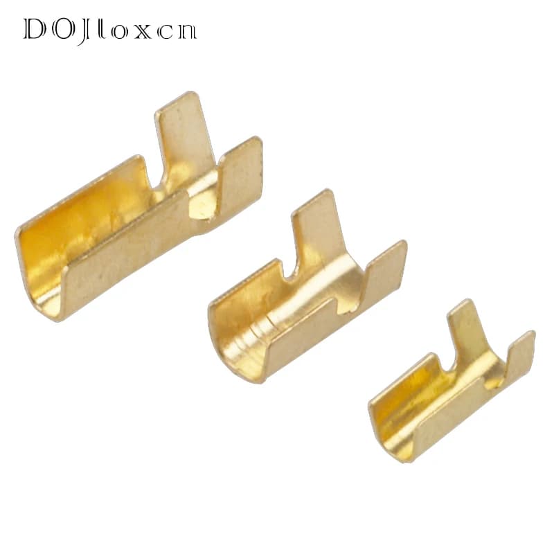 50 pièces de bornes à sertir en forme de U, connecteurs de fil en laiton, têtes de câblage 452-1 452-2 451-3 0.2-2mm2