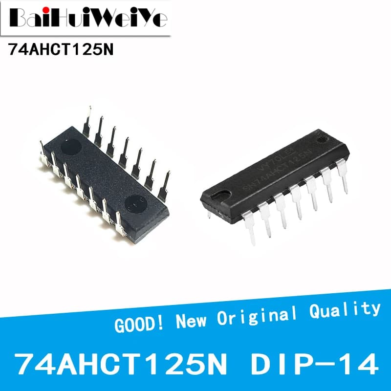 10 pièces/lot SN74AHCT125N 74AHCT125N 74AHCT125 SN74AHCT125 DIP-14 pilote de ligne tampon DIP14 nouveau jeu de puces Original de bonne qualité