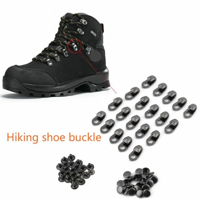 Crochets à lacets pour chaussures de vitesse, boucles avec nervures, bottes d'alpinisme, travail en plein air, escalade, randonnée, 20 ensembles