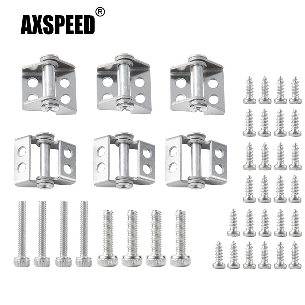 AXSPEED 6 pièces charnière de boîte de chargement de remorque en métal pour Tamiya R620 1/14 RC tracteur camion voiture pièces de mise à niveau accessoires