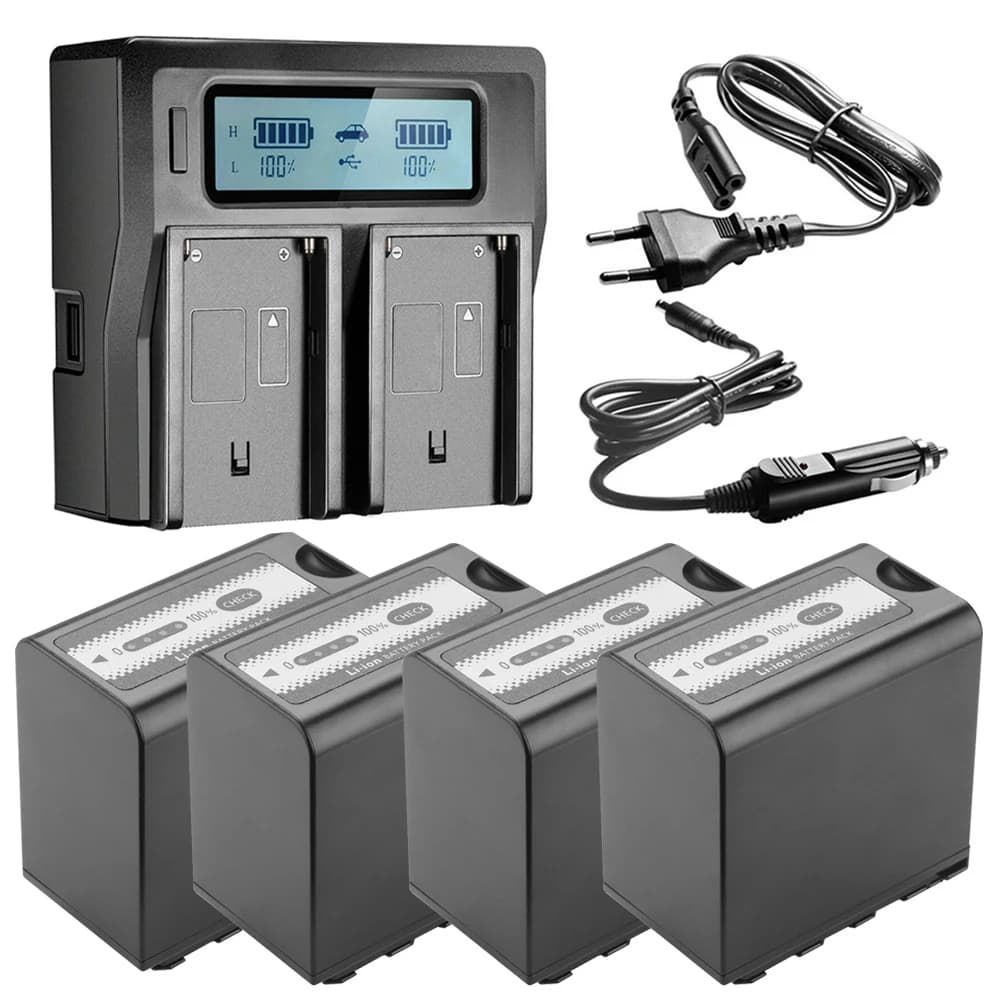 Batterie 7800mAh VW-VBD78 VBD78 + double chargeur LCD rapide, pour Panasonic VBD58 VBD29 AJ-HPX260MC,HPX265MC,PX270,AG-FC100,MDH2