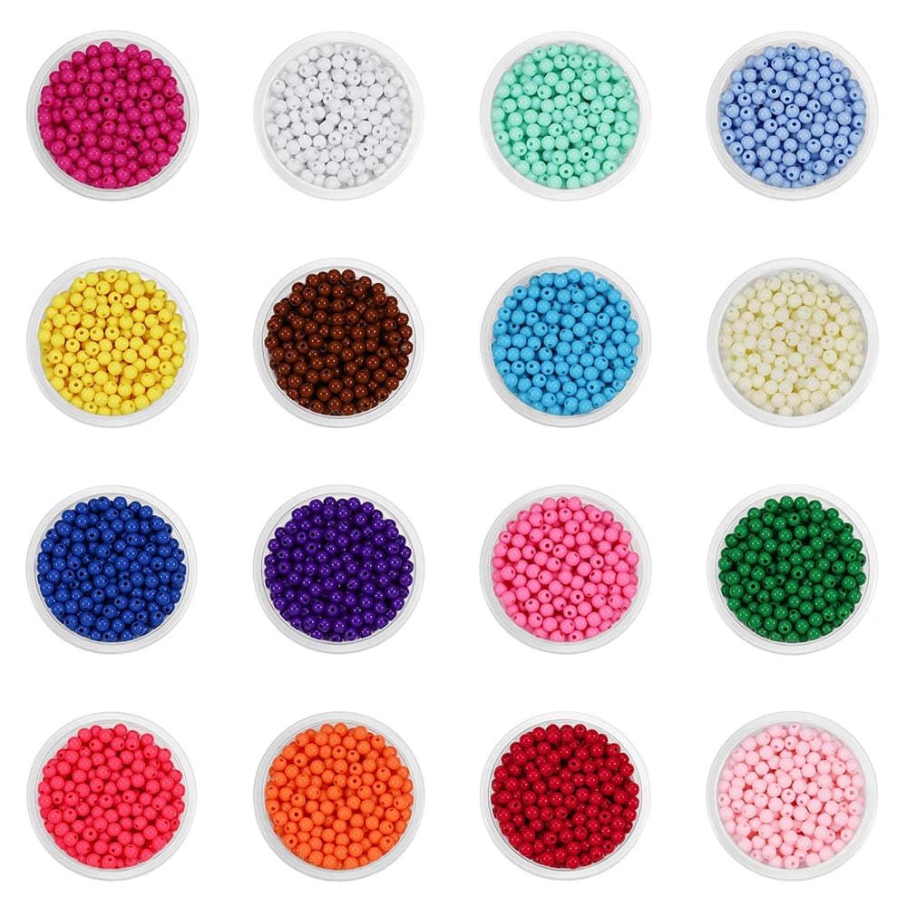 Boule ronde lisse en plastique acrylique mixte, 10 à 200 pièces, perles d'espacement 6 8 10 12MM, taille au choix pour accessoires de fabrication de bijoux