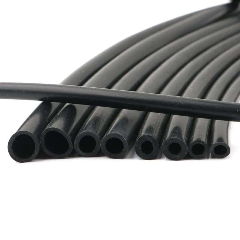 Tube en Silicone noir de 1M, tuyau en caoutchouc souple Flexible de 3 ~ 38mm pour pompe à Air d'aquarium