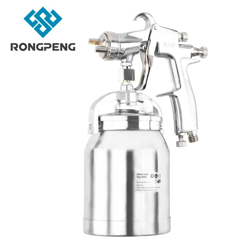 LearGPENG-Pistolet de Pulvérisation avec Buse de 2.5mm, Brosse à Air, Aspiration, Rajeunissement, 1000cc, Coupe de Peinture Hémisphère, pour Meubles, Base Automobile