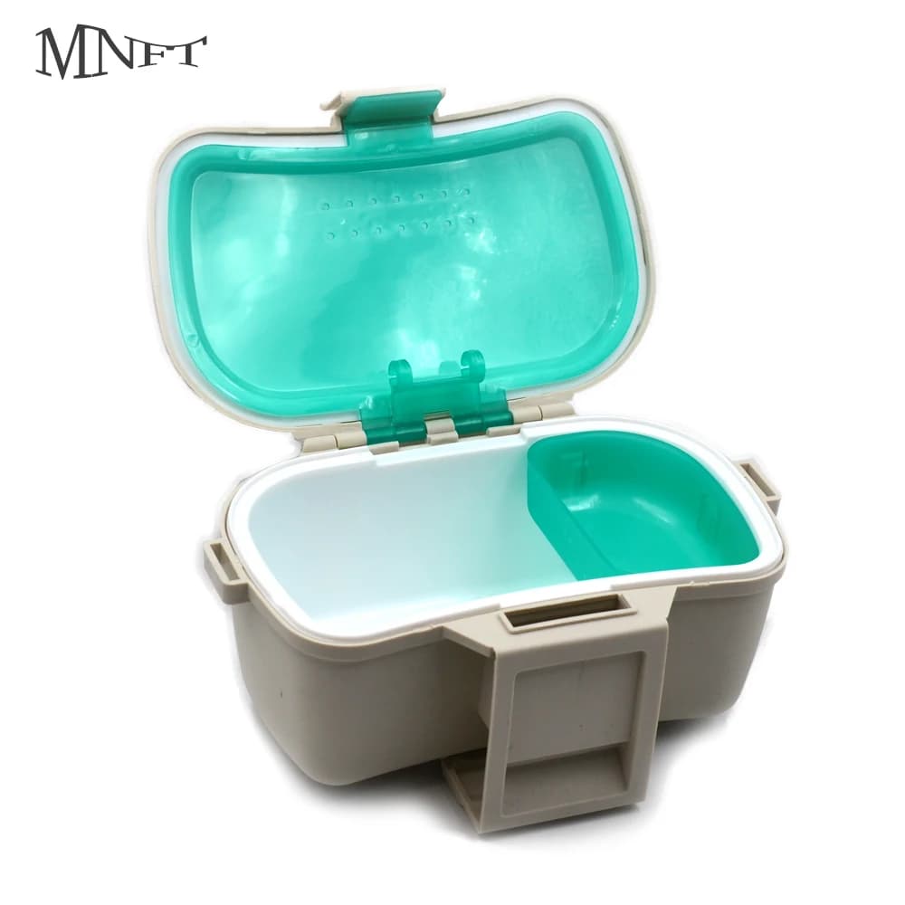 MNFT-Boîte de rangement portable pour leurres de pêche, mallette respirante pour appâts vivants, contenant pour appâts à la taille, 1 pièce