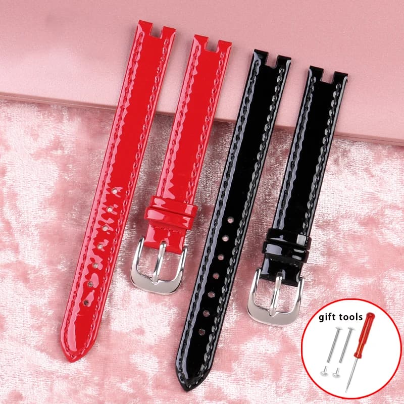 Bracelet de montre en cuir crissé pour t-issot série famille T084, couche de tête en cuir de veau T084210a, 12x3mm