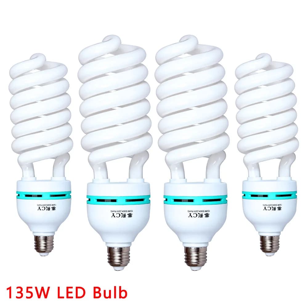 Ampoules d'éclairage LED pour studio photo et vidéo, lampe, lumière du jour, prise, Softbox, 135W