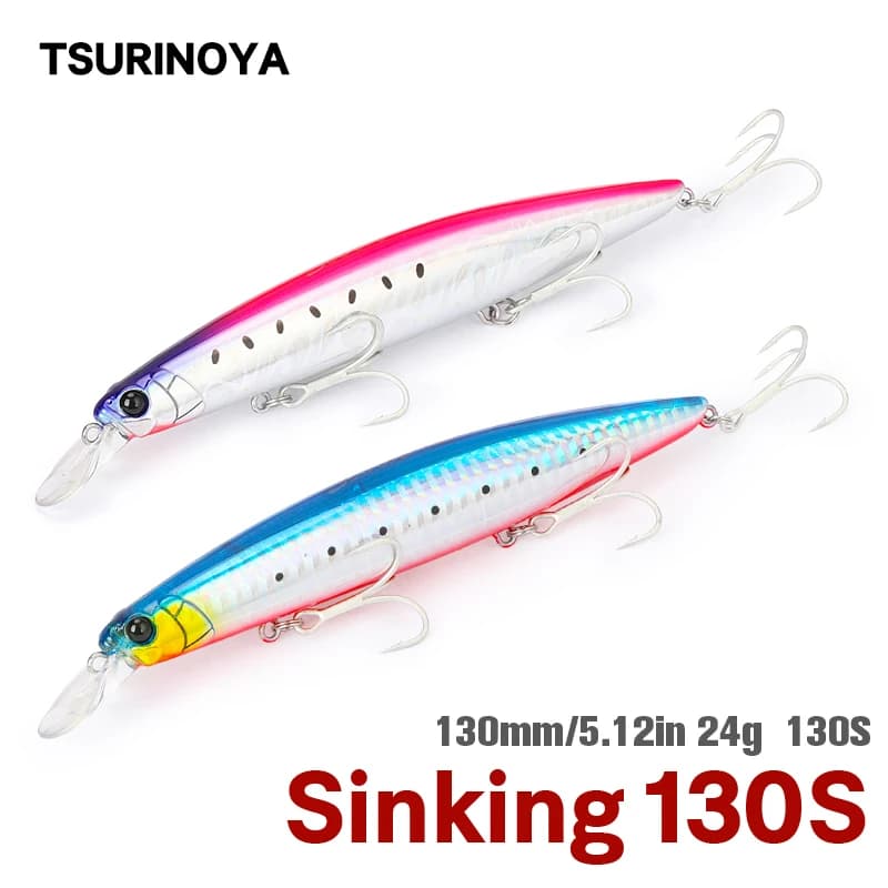 TSURINOYA 130S leurre de pêche méné coulant SCOUT 130mm 24g longue coulée bar flet artificiel grande pêche en mer appâts durs