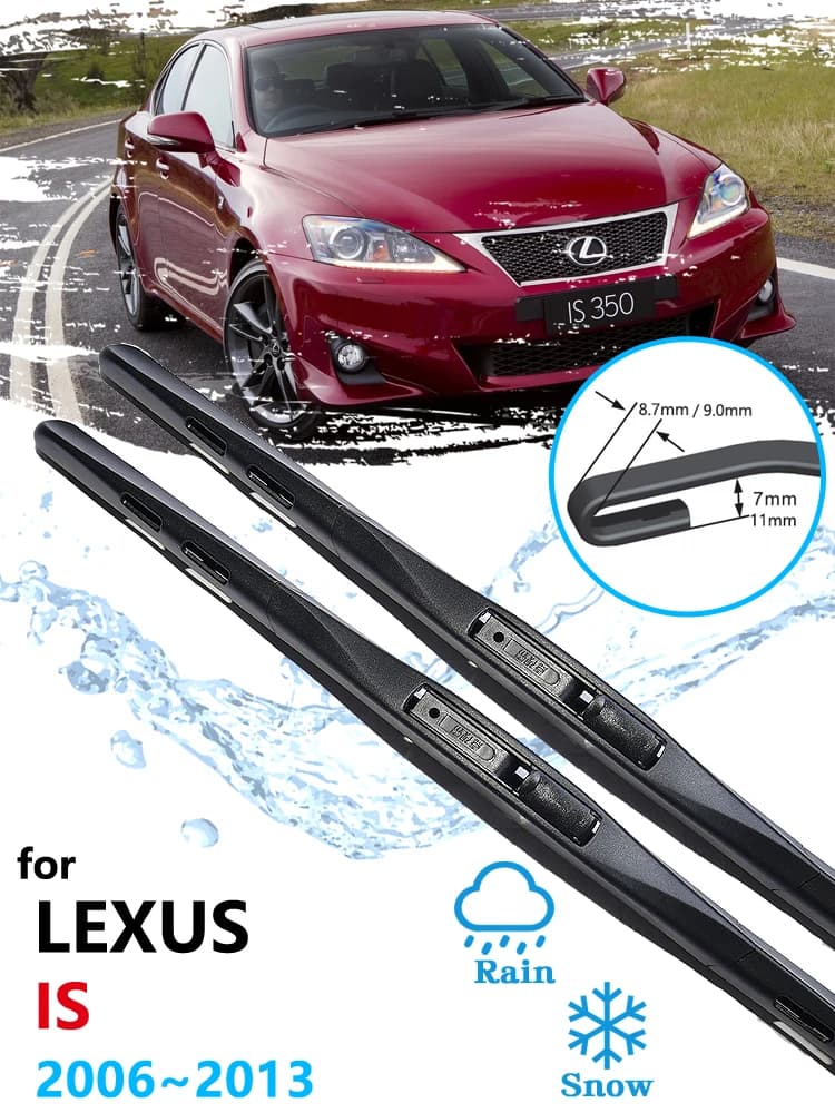 Balais d'essuie-glace avant pour Lexus IS 2006 ~ 2013 XE20, accessoires de voiture, IS250 300 250 300h 350 200d 220d