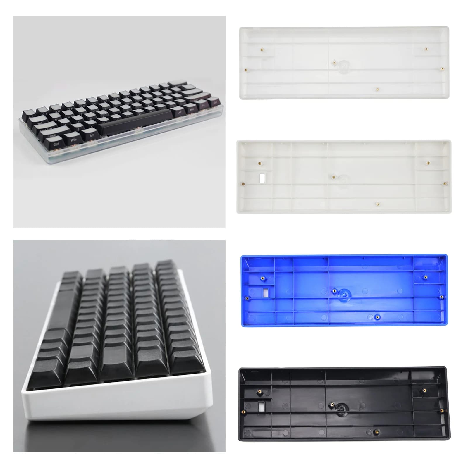 Coque de clavier mécanique pour les jeux et la productivité, cadre de bricolage, coordinateur, compatible avec GH60 POKER2 FACEU 60, 60%