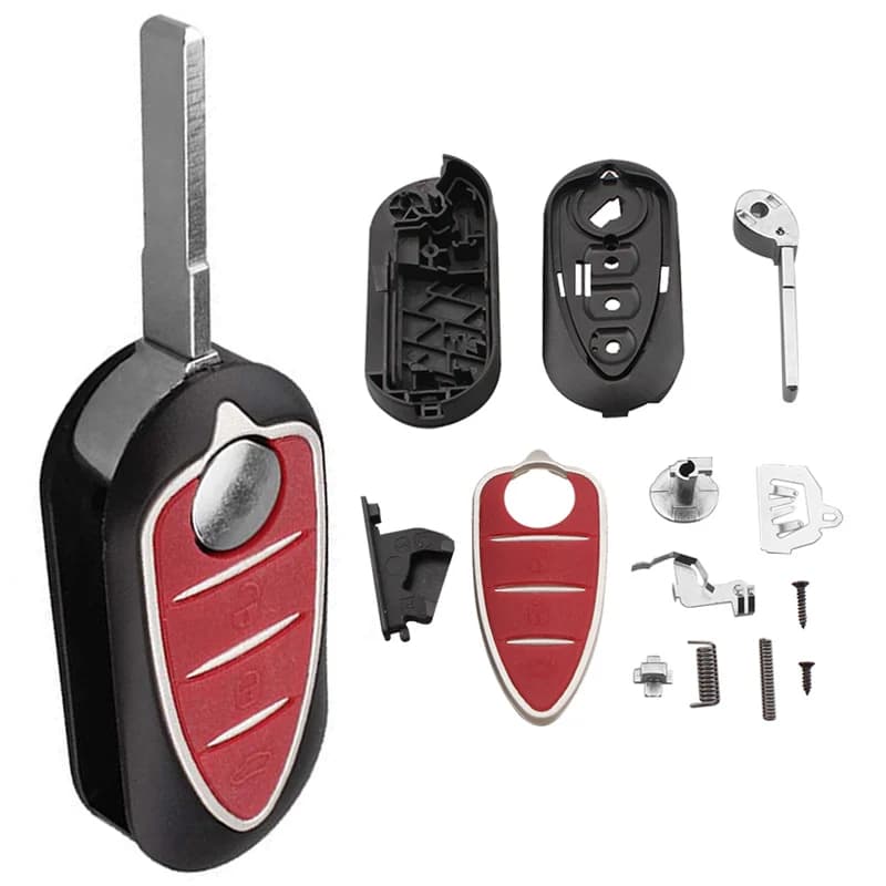 Coque de clé de voiture à distance à 3 boutons, lame non coupée, étui pliable pour clé de voiture, adapté à Alfa Romeo Mito Giulietta 159 GTA
