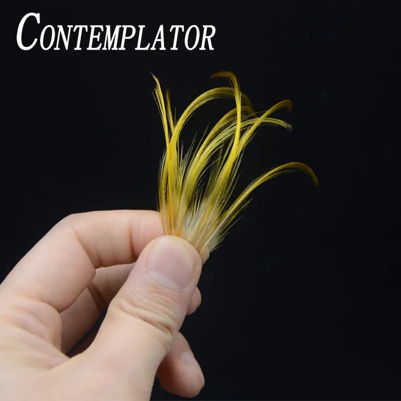 Plumes de faisan dorées sélectionnées à la main, petite taille 2-7cm, pour attacher des banderoles et des mouches humides, plumes jaunes brillantes