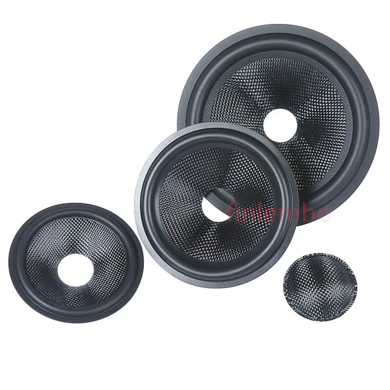 Cône de Fiber de verre pour haut-parleur, Woofer, 4/5/6.5/8 pouces, Surround en caoutchouc avec capuchon anti-poussière, Kit de réparation pour Home cinéma, Studio, système de bricolage, 1 pièce