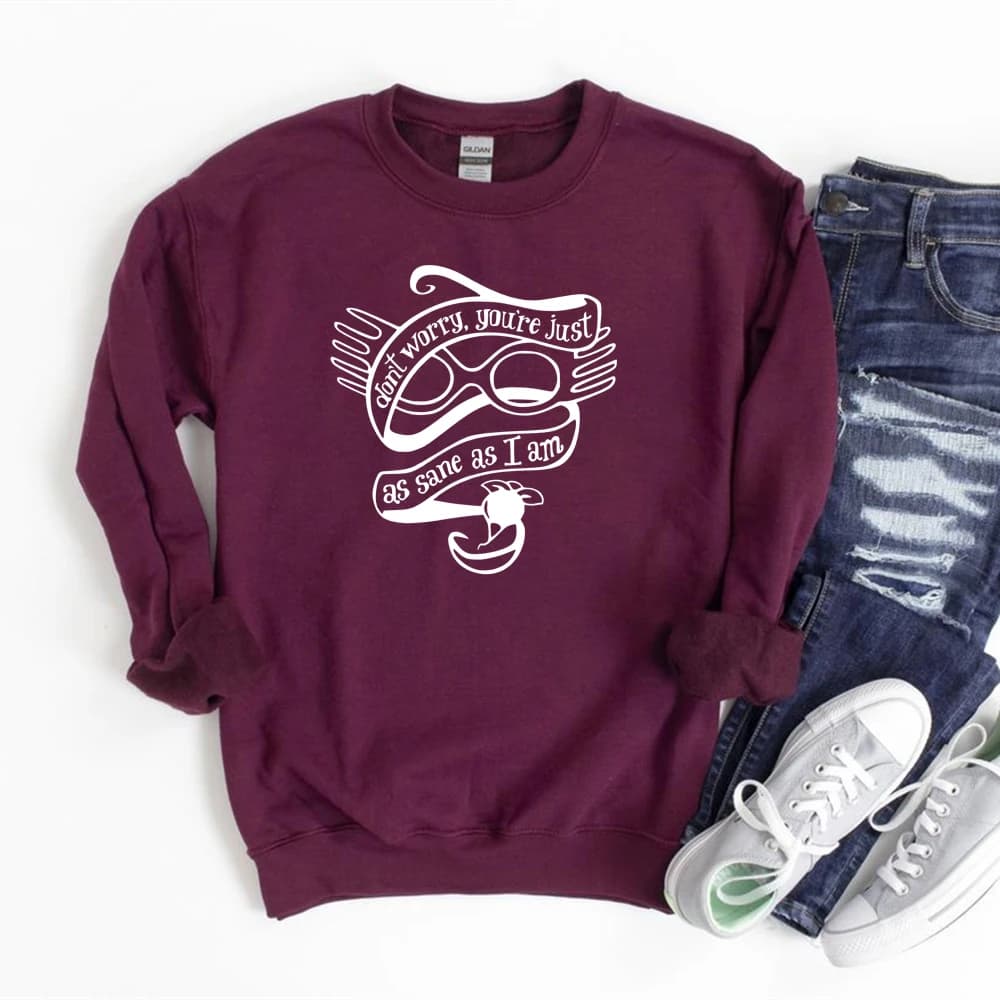 Luna Lovegood-Sweat-shirt ras du cou inspiré du film magique HP, sweats à capuche Poudlard, citation Spectra PVD, monde des sor32.dll