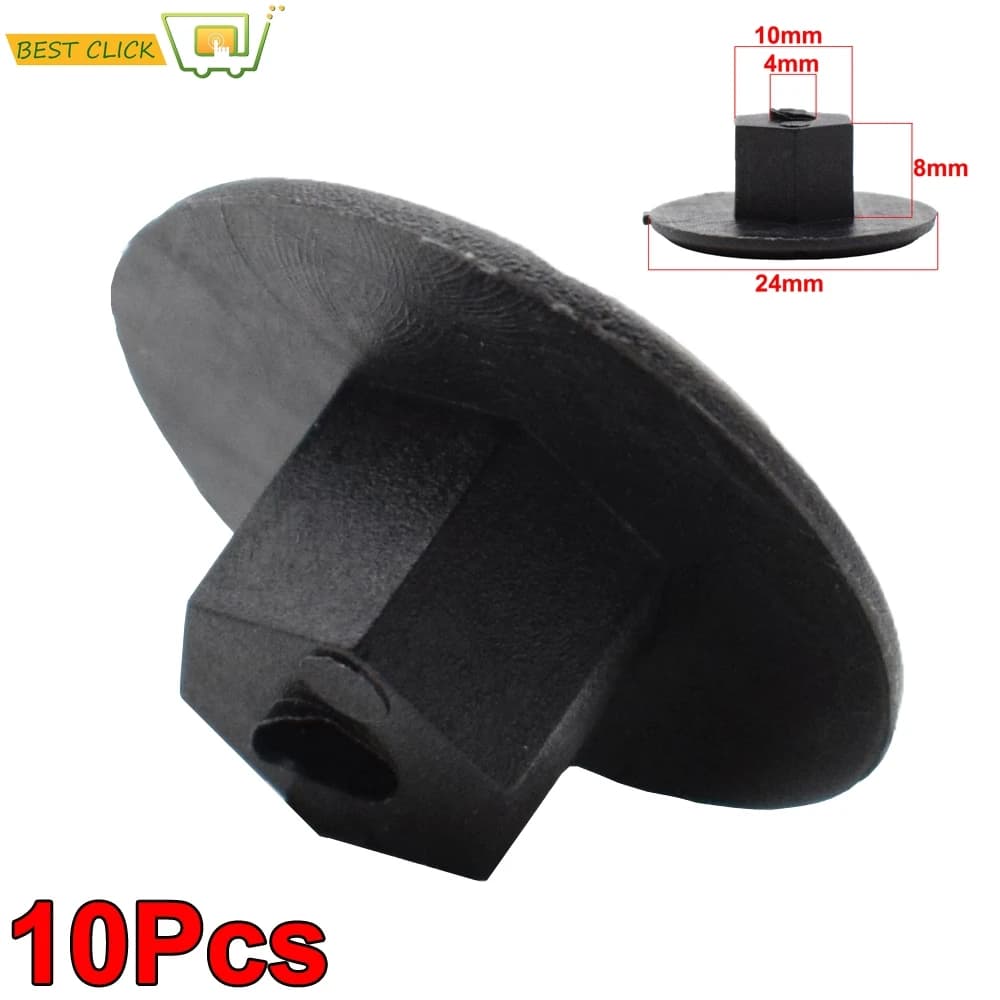 Écrou de fixation en plastique de 4mm, 10 pièces, pour Mercedes Benz, garde-boue, garde-boue, arc de roue, panneau de pare-chocs, Clip de retenue, Rivet
