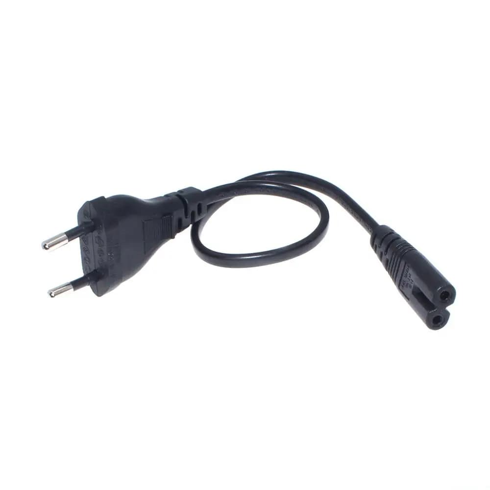 Câble d'alimentation ca IEC 320 C7 Figure 8 vers prise ue à 2 broches, 30cm/50cm, câble d'alimentation en cuivre 2,5a 250V
