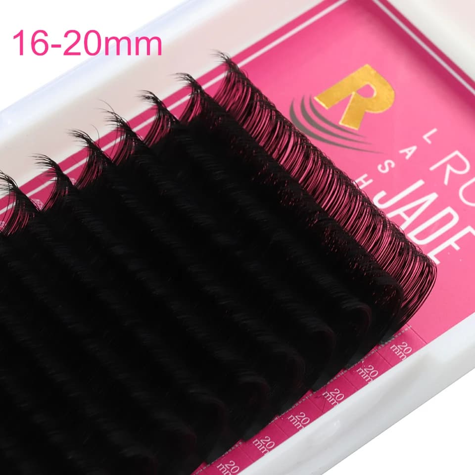 20mm extensions de cils 8 - 20mm faux cils noir mat extensions de cils personnels russe soie sous les cils