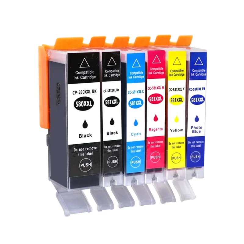 Cartouche d'encre pour Canon PGI-580 CLI-581, pour Canon Pixma TS8150 TS8151 TS8152 TS8250 TS8251 TS8252 TS8350 TS8351 TS8352