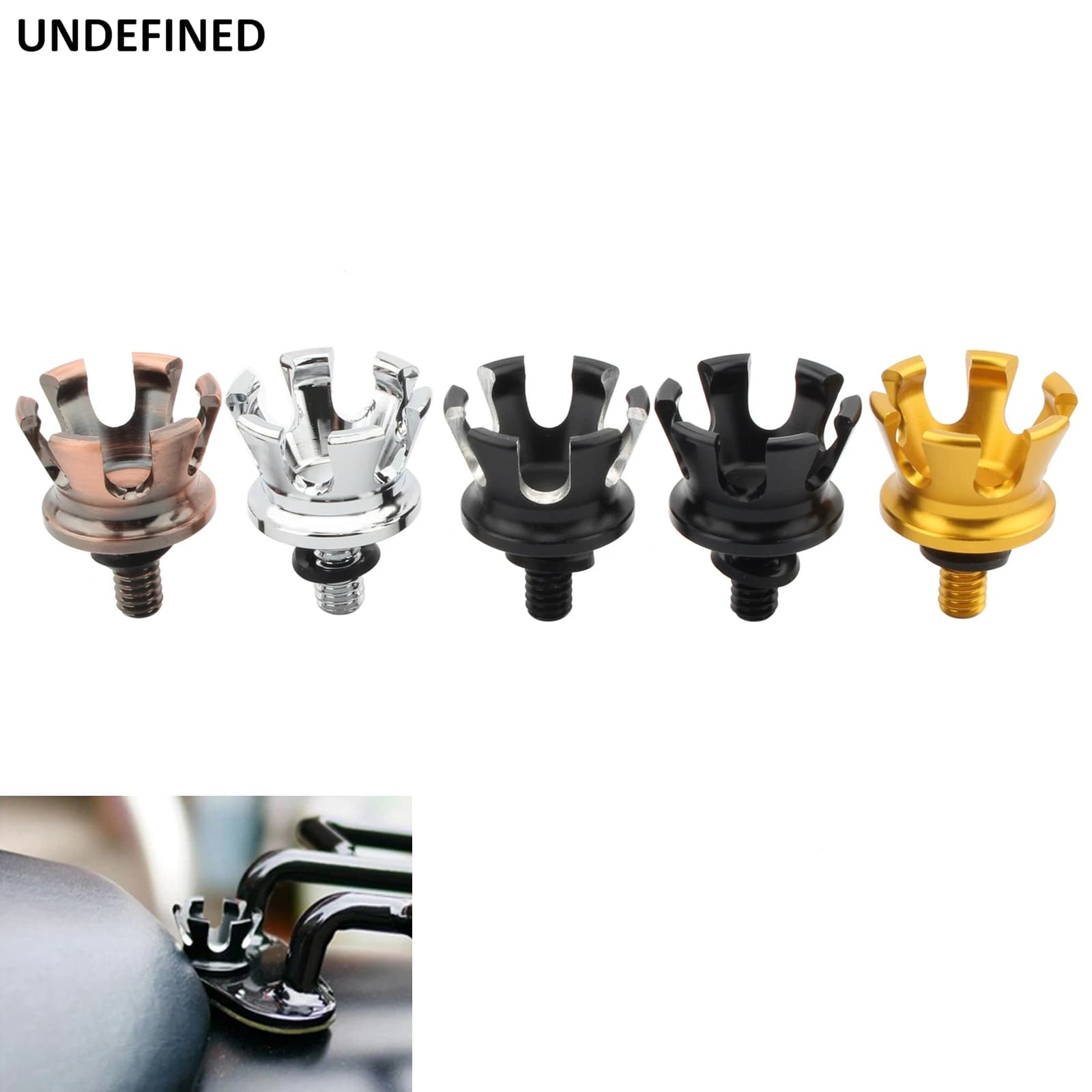 Couvercle de bouton de montage d'écrou de vis de boulon de siège de moto de Style couronne pour Harley Sportster XL Dyna Street Bob Touring Road Ultra Glide