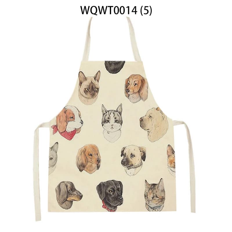 Dessin animé chien patte patrouille coton teckel chien peint bouledogue teckel cuisine tablier femme au foyer tabliers cuisine ménage