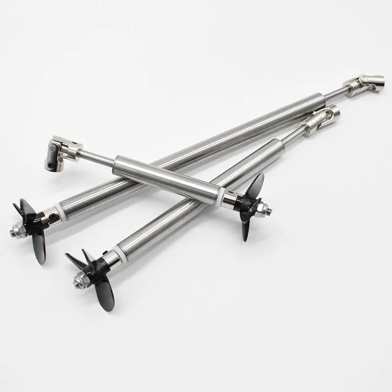 Kit d'arbre d'entraînement de bateau Rc, arbre de Transmission en acier inoxydable de 4mm + Joint universel + hélice adapté au modèle de bateau Rc DIY