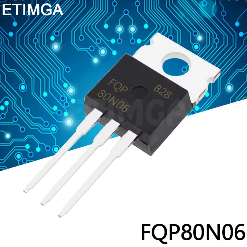 10 PCS/LOT FQP80N06 80N06 À-220 Transistor 80A 60V