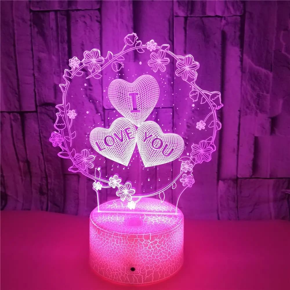 Nighdn lampe 3D je t'aime saint valentin cadeau de mariage pour petite amie amant lumière LED proposition décoration chambre lampe romantique