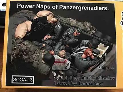 Kit de modèle 1/35 en résine, soldats de repos (6 personnes)