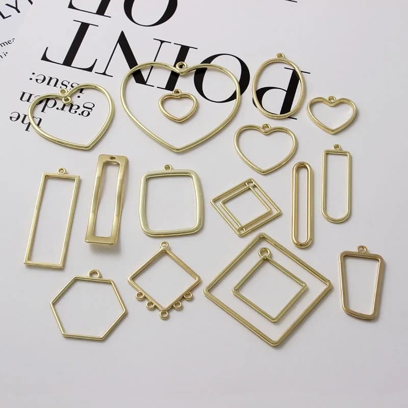 Breloques en Forme de Cœur pour Boucles d'Oreilles, Pendentif Irrégulier en Or, Bijoux de Bureau, Accessoires de Bijoux, 10 Pièces