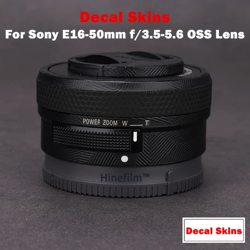 Revêtement autocollant Premium pour lentille E1650 E16-50, Film de protection anti-rayures pour Sony 16-50mm f/3.5-5.6 OSS Alpha e-mount