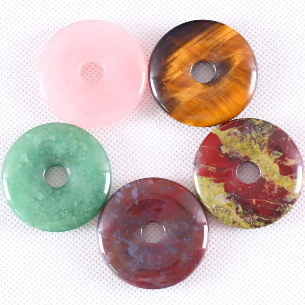Perles rondes en quartz rose naturel de 30 mm et 40 mm, forme cabochon, pour la fabrication de bijoux et de colliers.